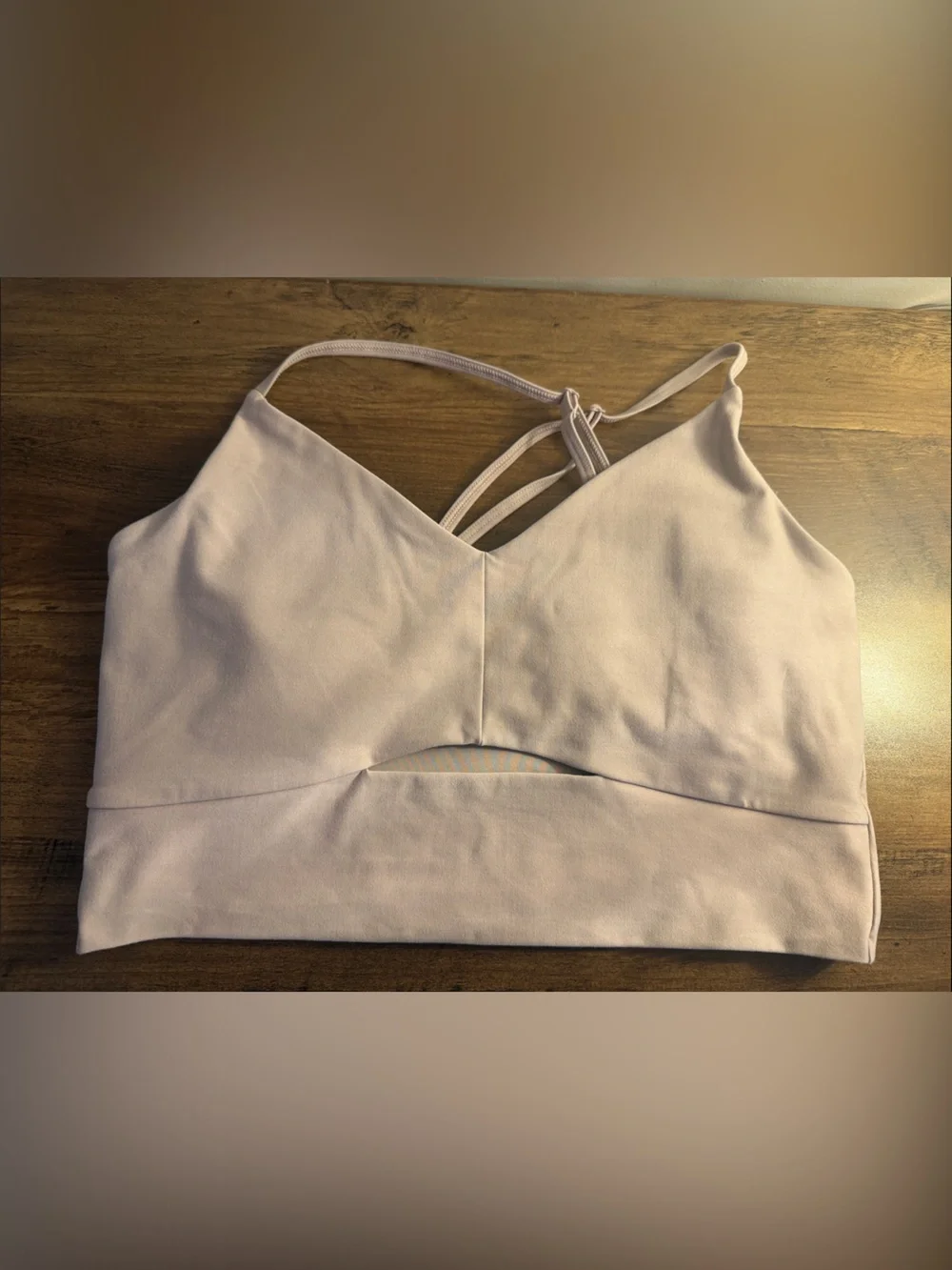 Alo tan Strappy Crop Top/sports bra